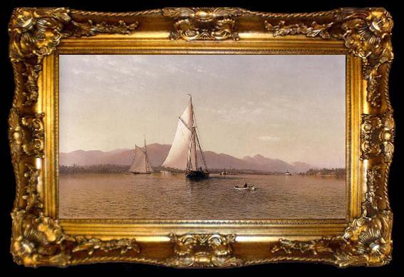framed  Francis A.Silva The Hudson at Tappan Zee, ta009-2